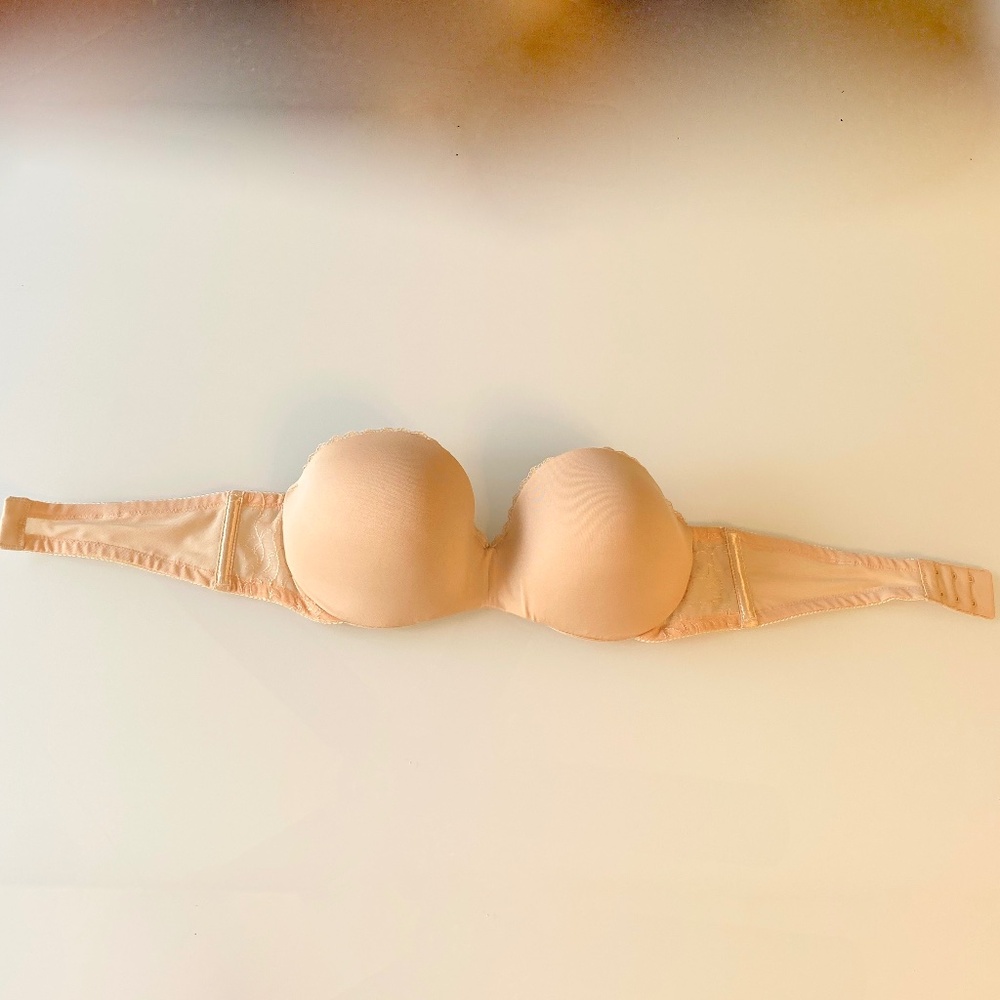 Lily Of France, 36B, Wired, Strapless Bra, Beige